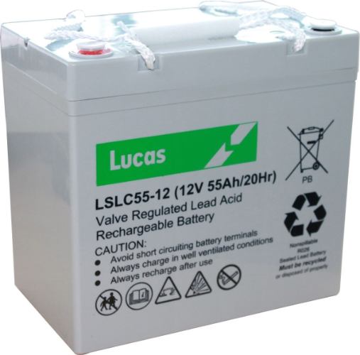 Lucas LSLC5512 Battery - 12v 55Ah, 1 Year Warranty