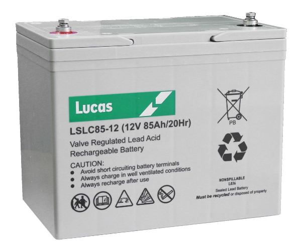 Lucas LSLC8512 Sealed Battery - 12v 85Ah, 1 Year Warranty