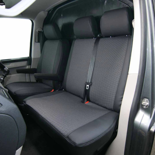 Seat Cover For Luxury - Volkswagen Transporter T5 & T6 - Single + Double Set, Town & Country - LU4522