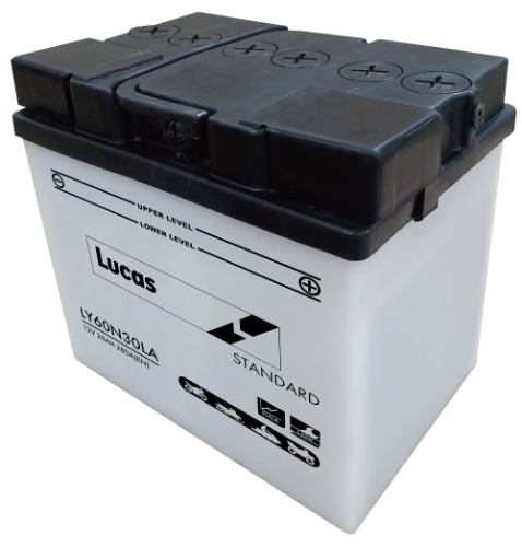 Lucas LY60N30LA Motorbike Battery - 12v 28Ah, 1 Year Warranty