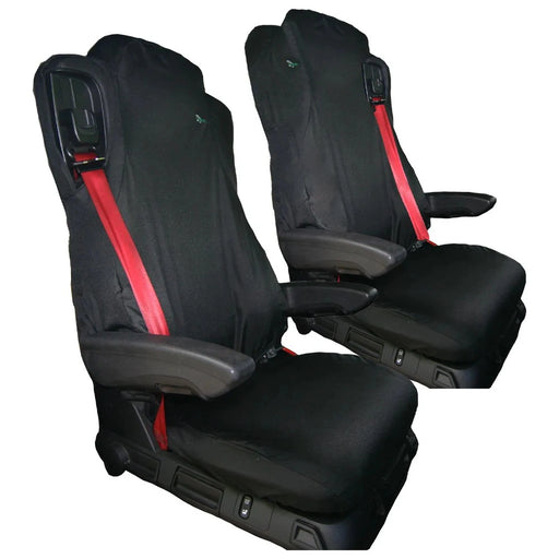 Seat Cover For Mercedes Truck - Front Set Grammer Driver & Passenger Seat, Town & Country - MERT01BLK+MERT02BLK