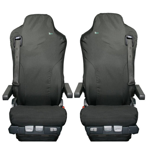 Seat Cover For Mercedes Truck, Front Set Isringhausen Seats with Adjustable Seatbelt, Town & Country - MERT03BLK+MERT04BLK