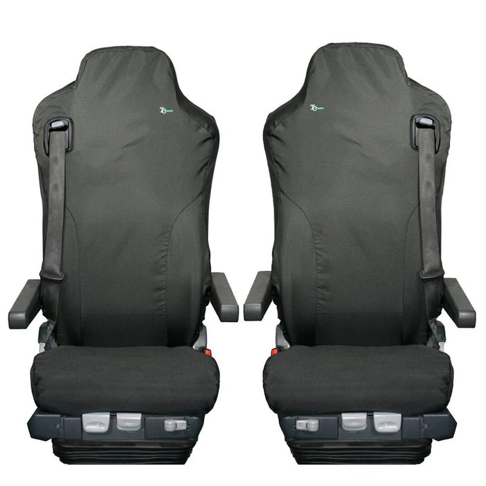 Seat Cover For Mercedes Truck, Front Set Isringhausen Seats with Adjustable Seatbelt, Town & Country - MERT03BLK+MERT04BLK