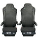 Seat Cover For Mercedes Truck, Front Set Isringhausen Seats with Adjustable Seatbelt, Town & Country - MERT03BLK+MERT04BLK