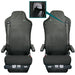 Seat Cover For Mercedes Truck - Front Set Isri Seats with Adjustable Seatbelt, Town & Country - MERT03BLK+MERT04BLK
