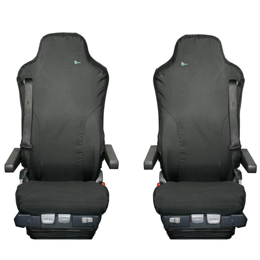 MAN Front Seat Cover Set, Driver & Sngl Psgr, Black - MERT05BLK+MERT06BLK_A2 - Town & Country