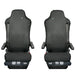 MAN Front Seat Cover Set, Driver & Sngl Psgr, Black - MERT05BLK+MERT06BLK_A2 - Town & Country