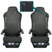 Seat Cover For Mercedes Truck - Front Set Isri Driver & Passenger Seat, Town & Country - MERT05BLK+MERT06BLK