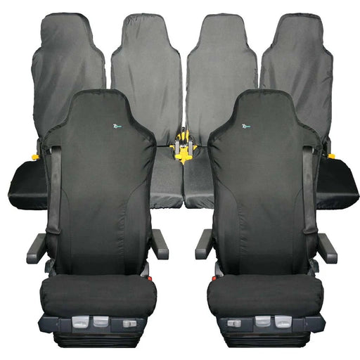 Seat Cover For Mercedes Truck - Front & Rear Set Isri Driver & Passenger & Rear Seat, Town & Country - MERT05BLK+MERT06BLK+MERT07BLK