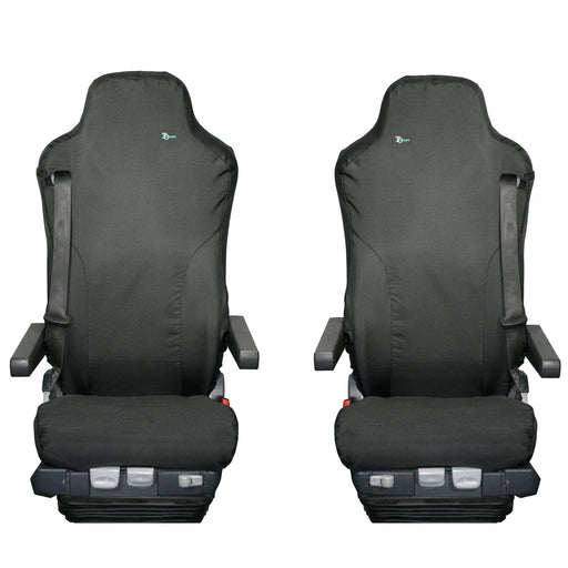 Seat Cover For MAN Truck - Front Set Isri Driver & Single Passenger Seat, Town & Country - MERT05BLK+MERT06BLK