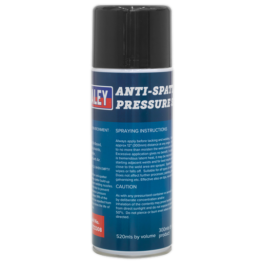 Welding Anti-Spatter Pressure Spray 300ml, MIG/722308, Sealey