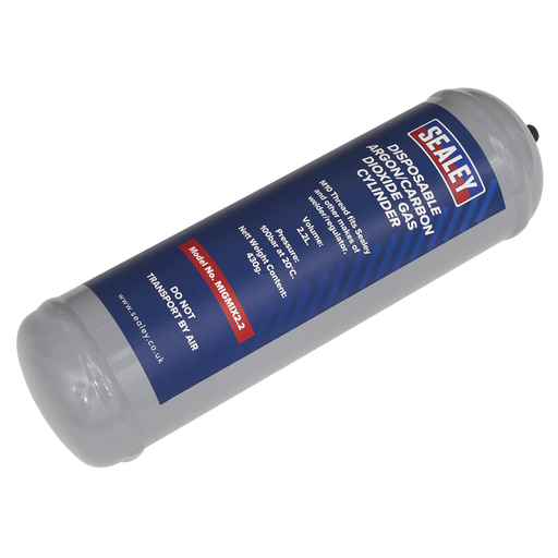 Welding Disposable Argon/Carbon Dioxide Gas Cylinder 430g, MIGMIX2.2, Sealey