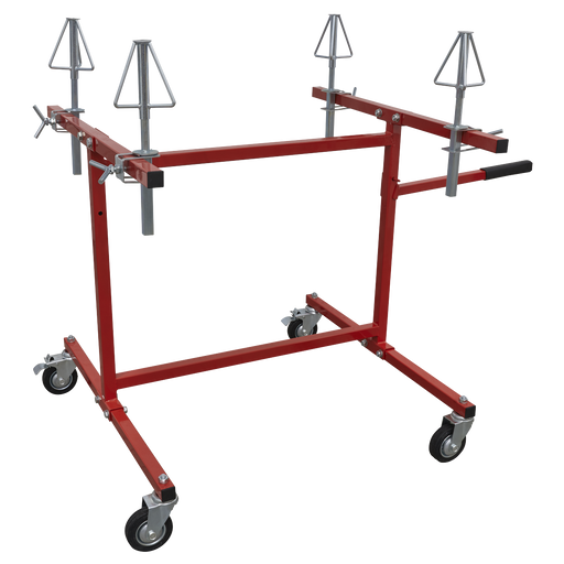 Sealey MK74 Alloy Wheel Repair & Painting Stand 4-Wheel Capacity, Re-Boxed, Grade A, 12 Months Warranty