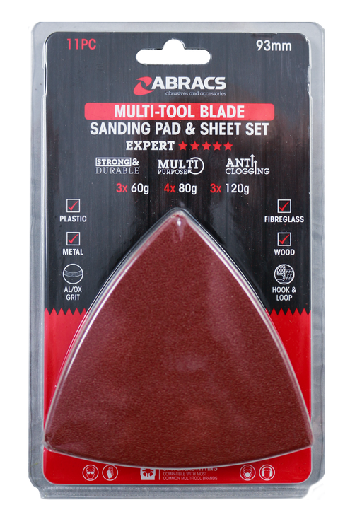 Abracs Sanding Pad & Sheet Set - 93mm, MTSPSET
