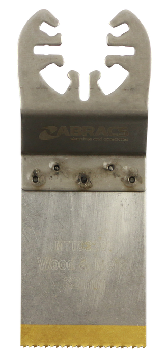 Abracs 32mm Tin Coated Multi-Tool Blade - Wood & Metal, MTTC3201