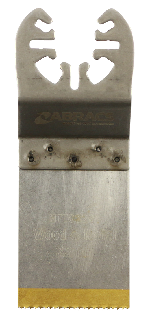 Abracs 32mm Tin Coated Multi-Tool Blade - Wood & Metal, MTTC3201