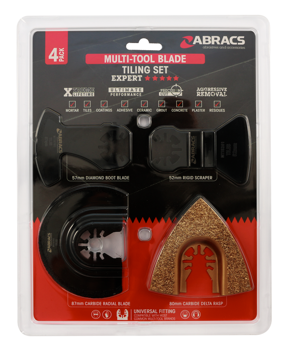 Abracs 4pc Multi-Tool Tiling Set Pack of 1, MTTSET4