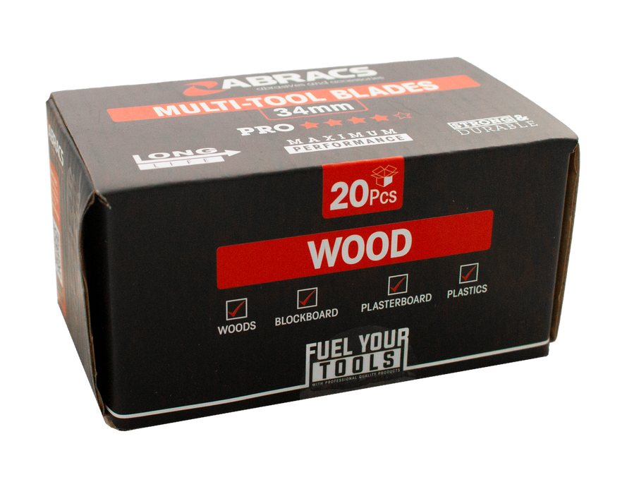 Abracs 34mm Multi-Tool Blade - Wood - 20(Pcs) Pack of 1, MTW3420