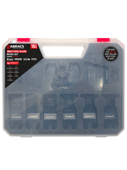 Abracs 15pc Multi-Tool Wood & Metal Blade Set Pack of 1, MTWMSET15