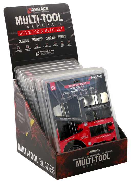 Abracs 8pc Multi-Tool Wood & Metal Blade Set - in PDU, MTWMSET8P