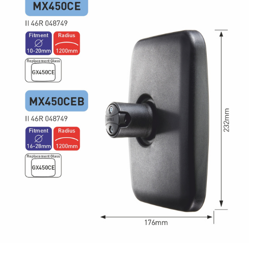 Ashtree Main Mirror, Unbreakable Glass, Class II, 176mm x 232mm, MX450CE