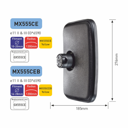 Ashtree Main Mirror, Unbreakable Glass, Class II & III, 185mm x 276 mm, MX555CEB