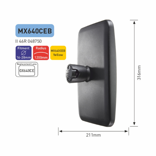 Ashtree Main Mirror, Unbreakable Glass, Class II, 211mm x 316mm, MX640CEB