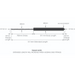 Gas Strut - Variable Force, Stroke 200mm, Extended Length 511mm, Metrol - NS-20-40-200