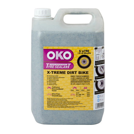 OKO OKO114 X-Treme Dirt-Bike Tyre Sealant, 5 Litre Can - Seals Punctures Up to 7mm