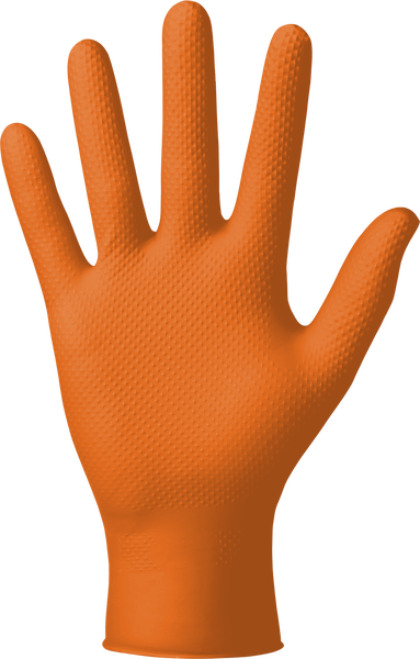 Abracs Nitrile Gloves - Orange M - 90(Pcs)Pack of 1, OHORAM