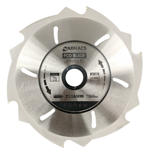 Abracs PCD Blade, 250mm x 30mm x 6T, PCD2506