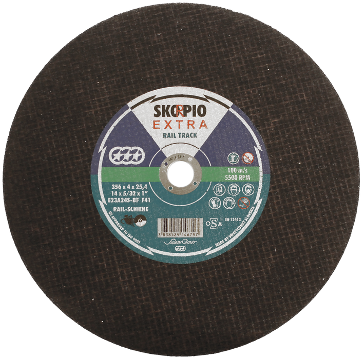 Abracs TYPE 4 Rail Disc, 356mm x 4mm x 25.4mm - Pack of 25, PH356325FM