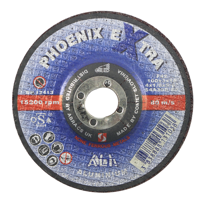 Abracs Cutting Discs Phoenix Extra ALI, 100mm x 3mm x 16mm - Pack of 25, PHA10030DA