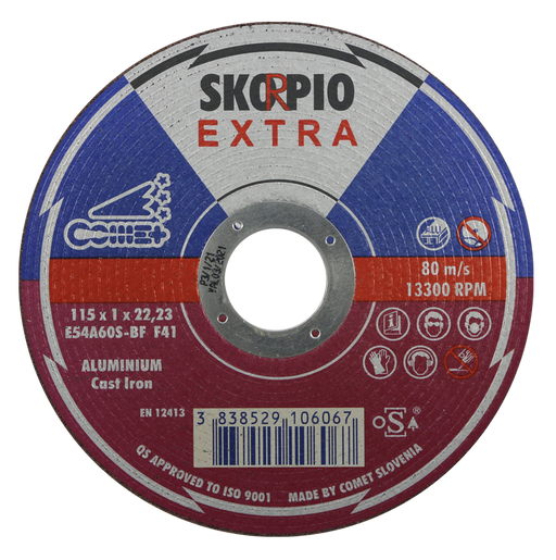 Abracs Phoenix Extra ALI Cutting Discs, 115mm x 1.0mm x 22mm - Pack of 25, PHA11510FA