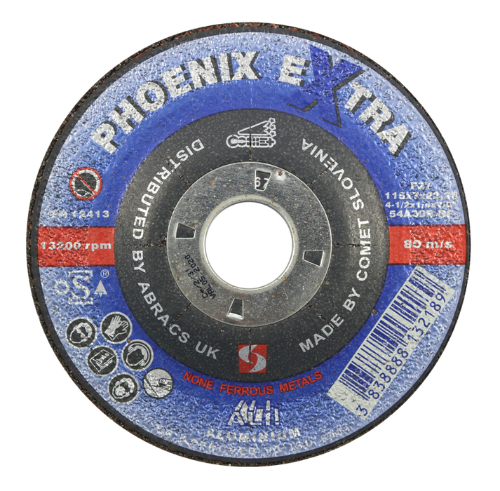 Abracs Phoenix Extra ALI Cutting Discs, 115mm x 7mm x 22mm - Pack of 10, PHA11570DA