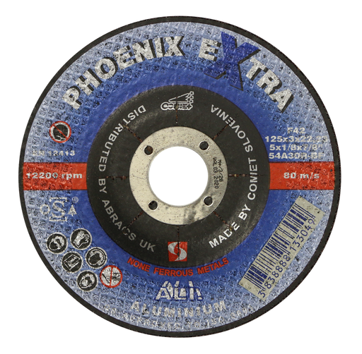 Abracs Phoenix Extra ALI Cutting Discs, 125mm x 3mm x 22mm - Pack of 25, PHA12530DA