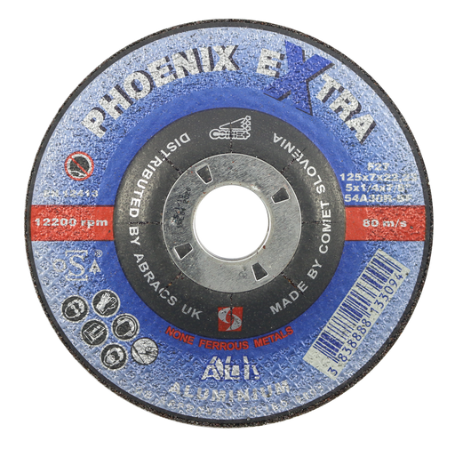 Abracs Phoenix Extra ALI Cutting Discs, 125mm x 7mm x 22mm - Pack of 10, PHA12570DA