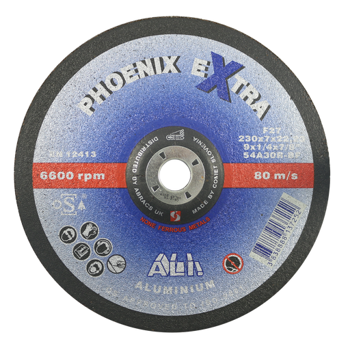 Abracs Phoenix Extra ALI Cutting Discs, 230mm x 7mm x 22mm - Pack of 10, PHA23070DA