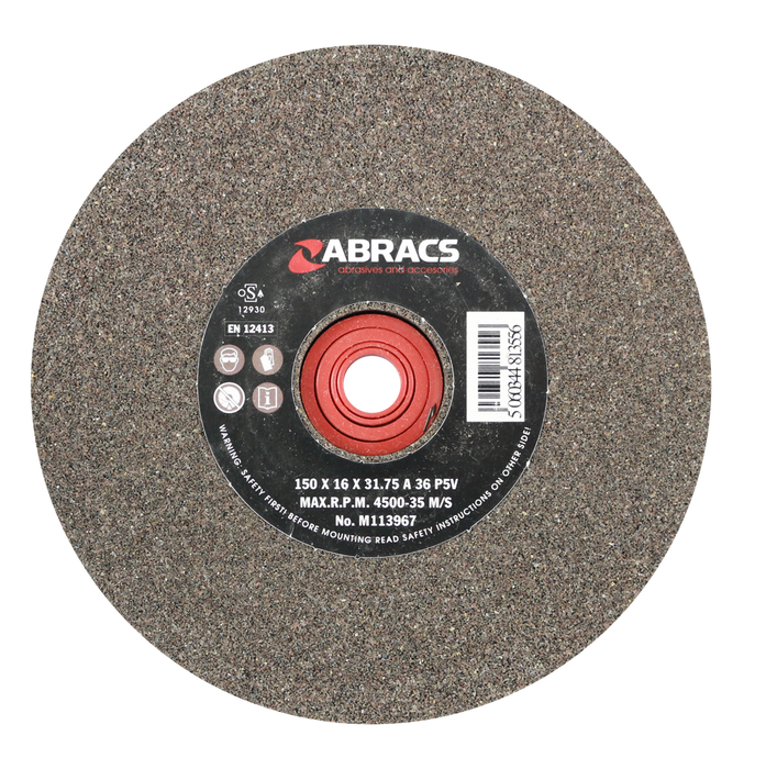 Abracs AL/OX Grind Wheel, 150mm x 16mm x 36g, PHGW15016A036