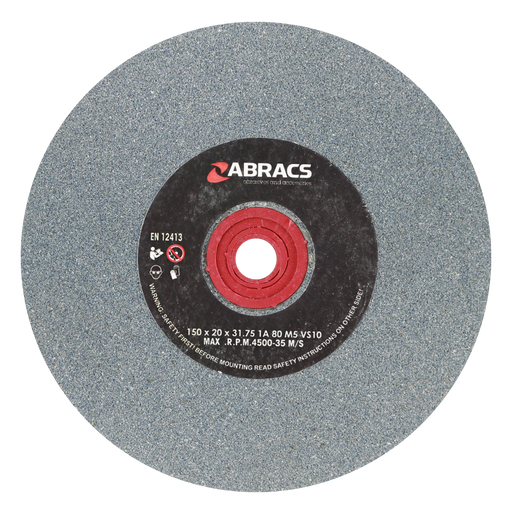 Abracs AL/OX Grind Wheel, 150mm x 20mm x 80g, PHGW15020A080