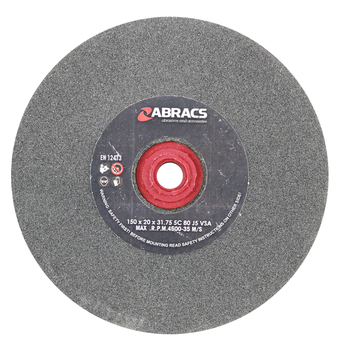 Abracs SIL/CR Grind Wheel, 150mm x 20mm x 80g, PHGW15020C80