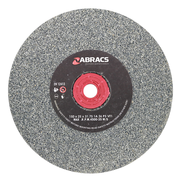 Abracs AL/OX Grind Wheel, 150mm x 25mm x 36g, PHGW15025A036