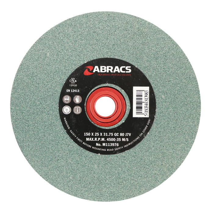 Abracs SIL/CR Grind Wheel, 150mm x 25mm x 80g, PHGW15025C80