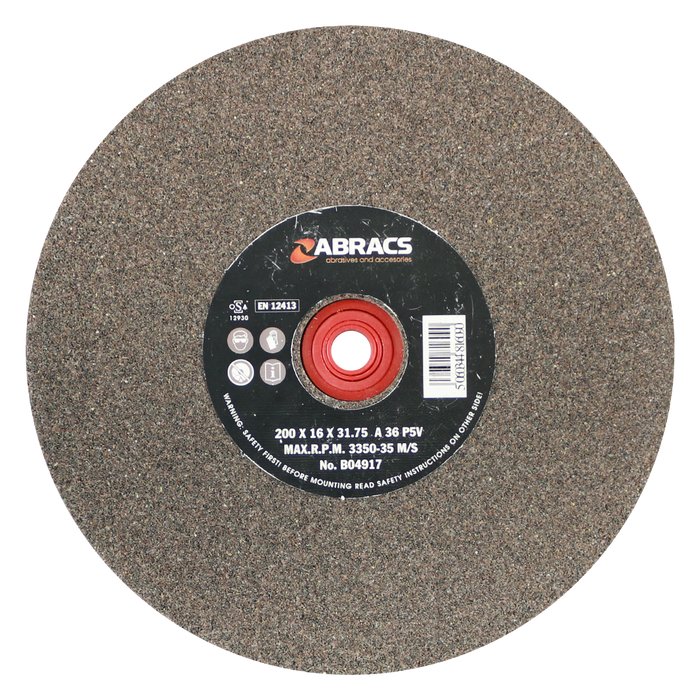 Abracs AL/OX Grind Wheel, 200mm x 16mm x 36g, PHGW20016A036