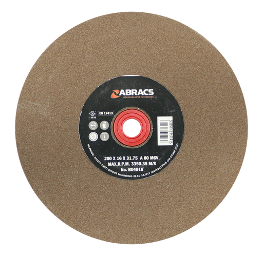 Abracs AL/OX Grind Wheel, 200mm x 16mm x 80g, PHGW20016A080