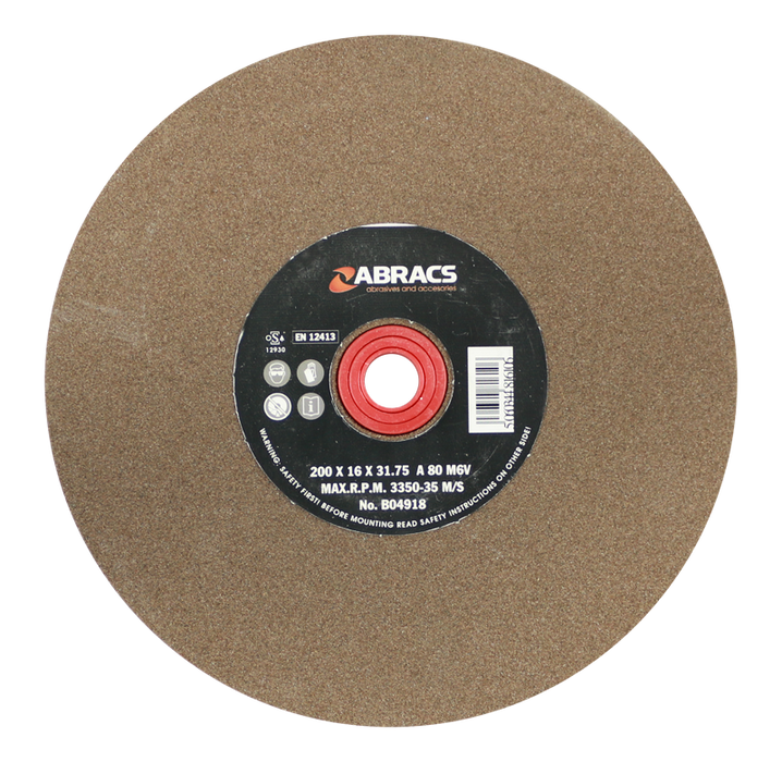 Abracs AL/OX Grind Wheel, 200mm x 16mm x 80g, PHGW20016A080