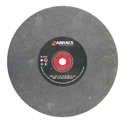 Abracs SIL/CR Grind Wheel, 200mm x 25mm x 80g, PHGW20025C80