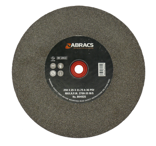 Abracs AL/OX Grind Wheel, 250mm x 25mm x 80g, PHGW25025A080