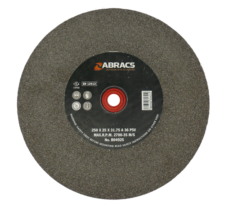 Abracs AL/OX Grind Wheel, 250mm x 25mm x 80g, PHGW25025A080