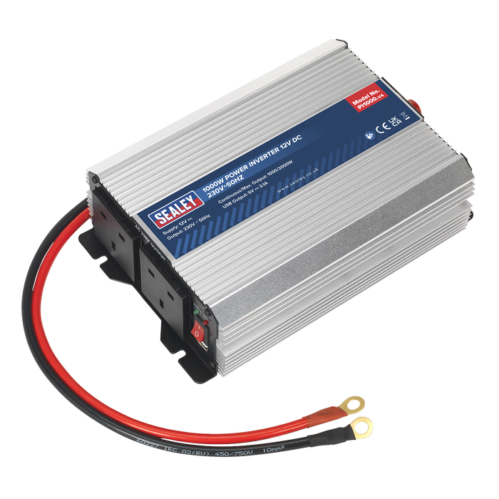 Sealey PI1000 Power Inverter 1000W 12V DC - 230V~50Hz